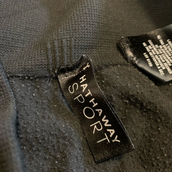 Hathaway Sport Black Athleisure Joggers L | Performance Activewear Sweatpants - Picture 2 of 6